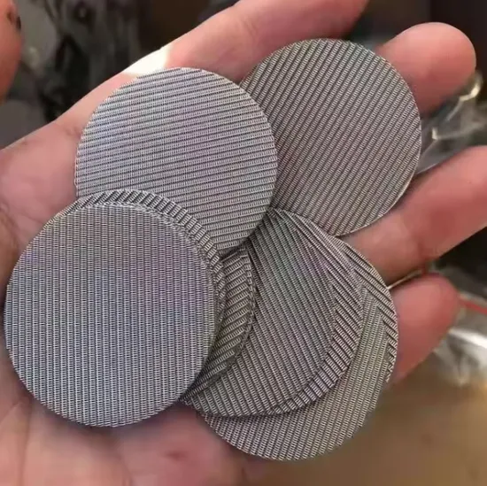 Customized Stainless Steel Wire Mesh Filter Round Disc Mesh Screen